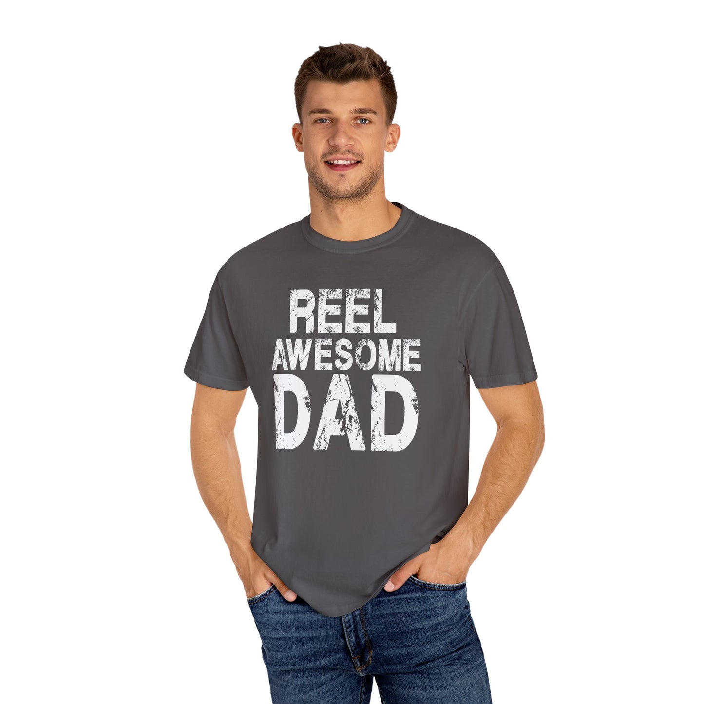 Reel Awesome Dad T-Shirt, Unisex Gift, Father's Day Tee, Casual Wear, Fishing Enthusiast Shirt, Dad Gift Idea