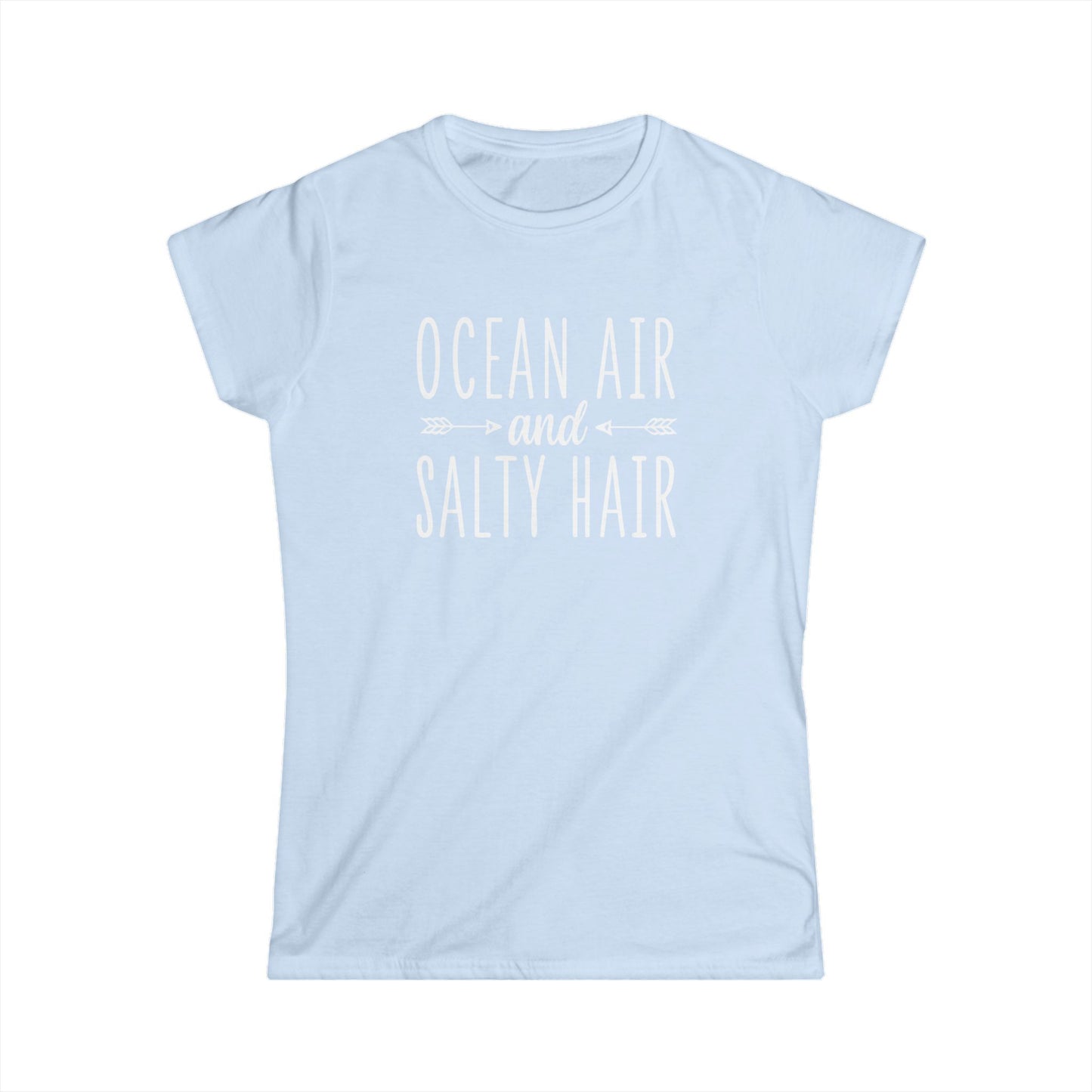 Women's Softstyle Tee Ocean Air and Salty Hair