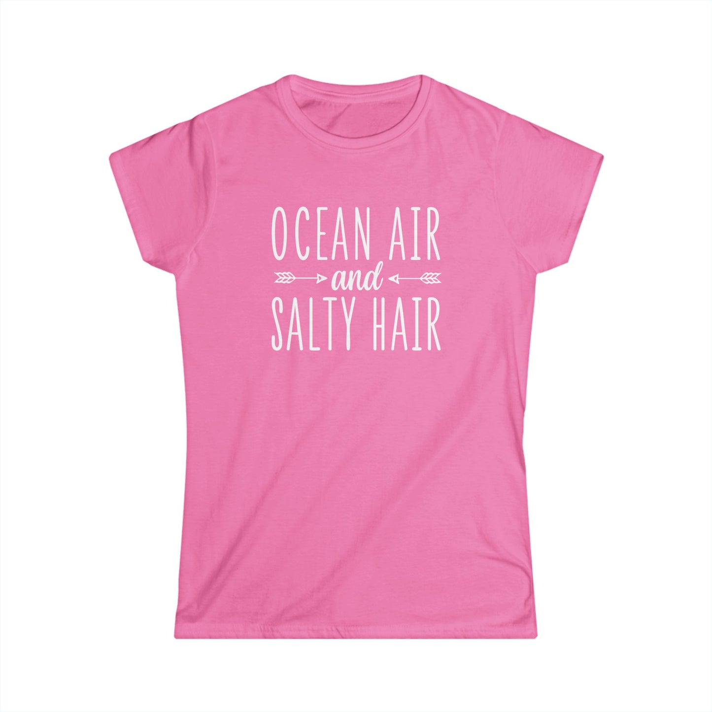 Women's Softstyle Tee Ocean Air and Salty Hair