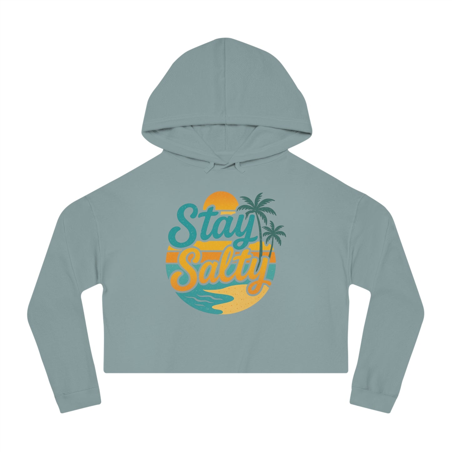 Women’s Cropped Hooded Sweatshirt - Stay Salty -