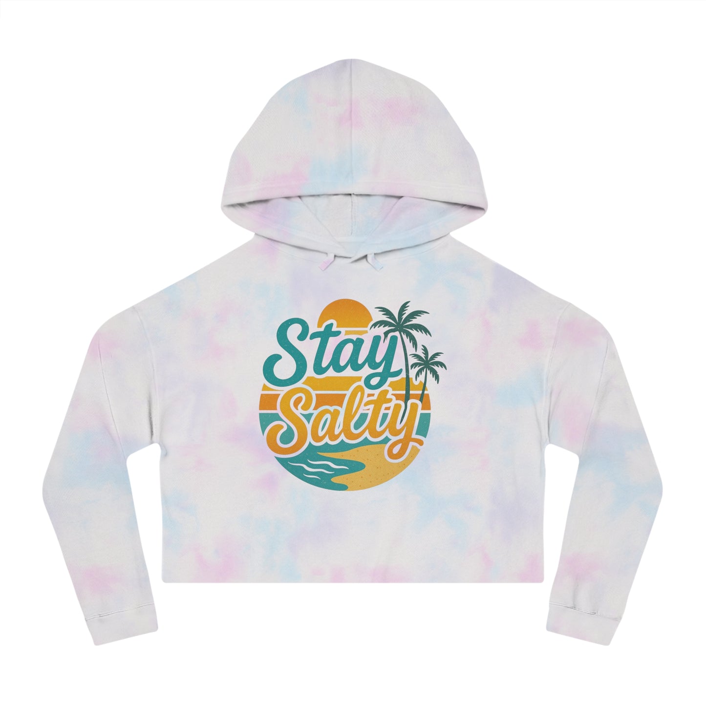 Women’s Cropped Hooded Sweatshirt - Stay Salty -