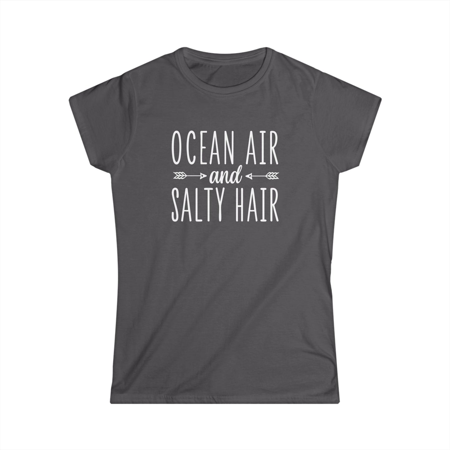 Women's Softstyle Tee Ocean Air and Salty Hair