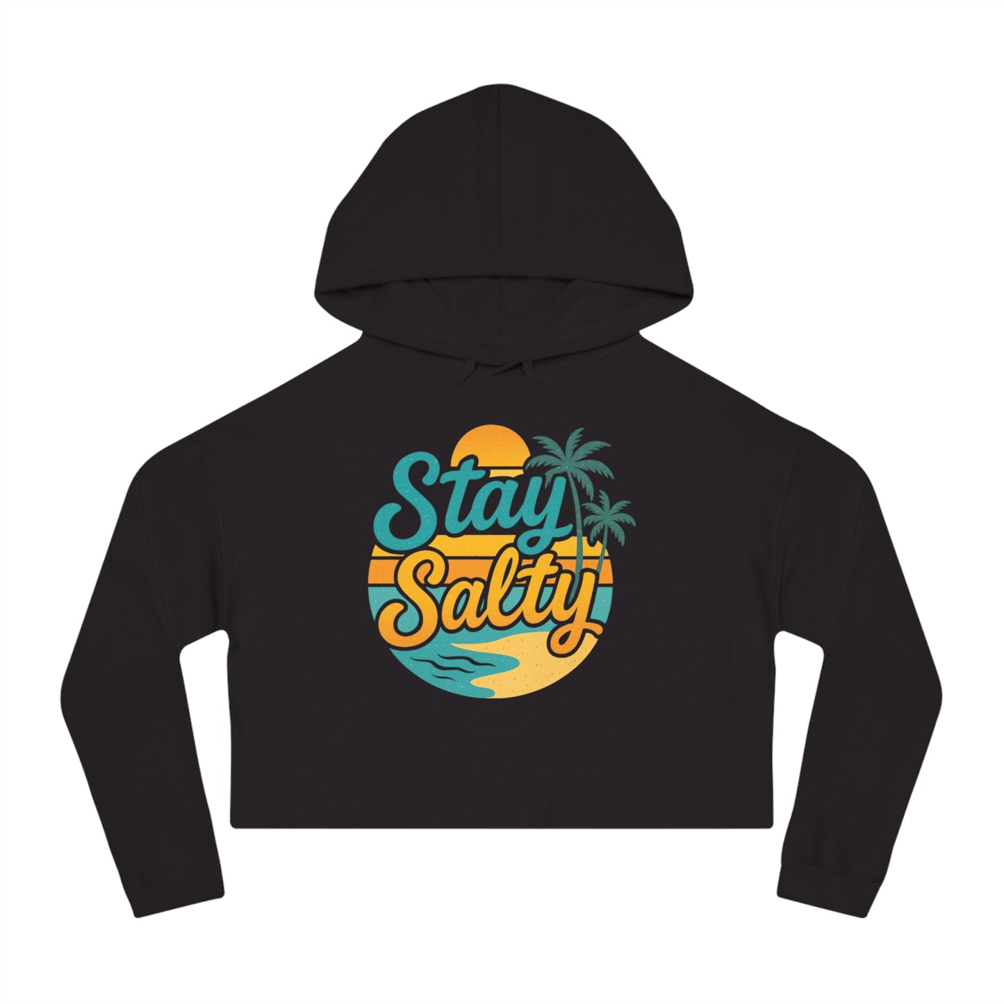 Women’s Cropped Hooded Sweatshirt - Stay Salty -