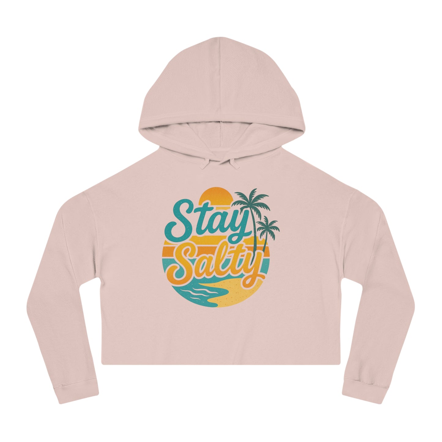 Women’s Cropped Hooded Sweatshirt - Stay Salty -