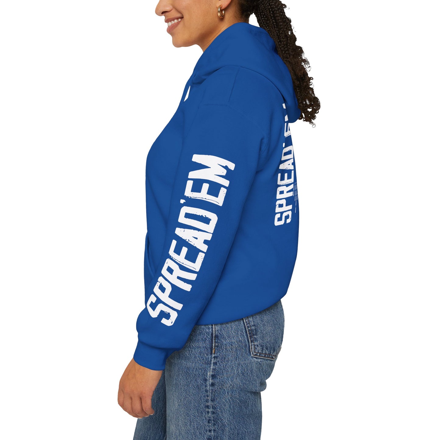 Tuna Fish Hoodie — 'SPREAD 'EM' Fishing Graphic Pullover