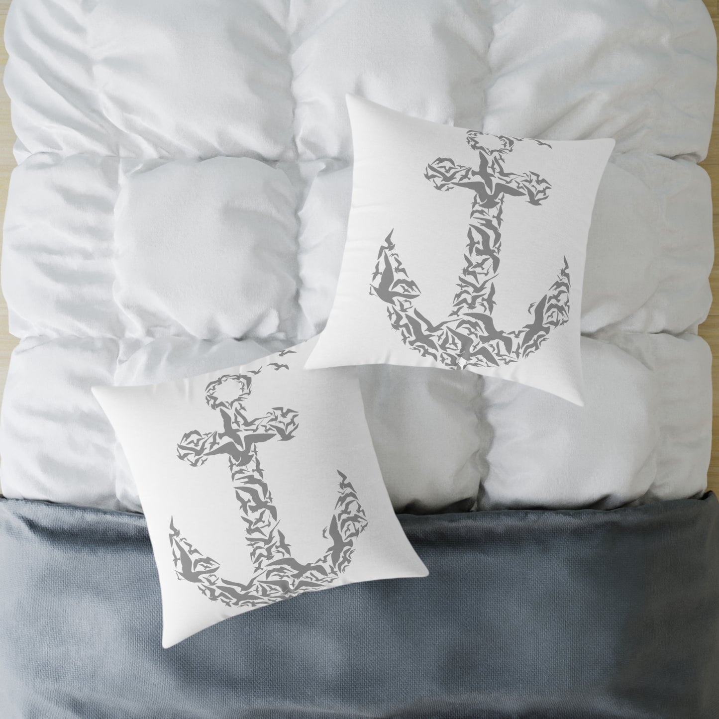 Nautical Anchor Throw Pillow