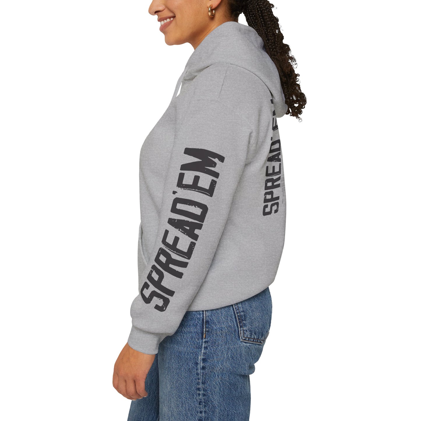 Tuna Fish Hoodie — 'SPREAD 'EM' Fishing Graphic Pullover