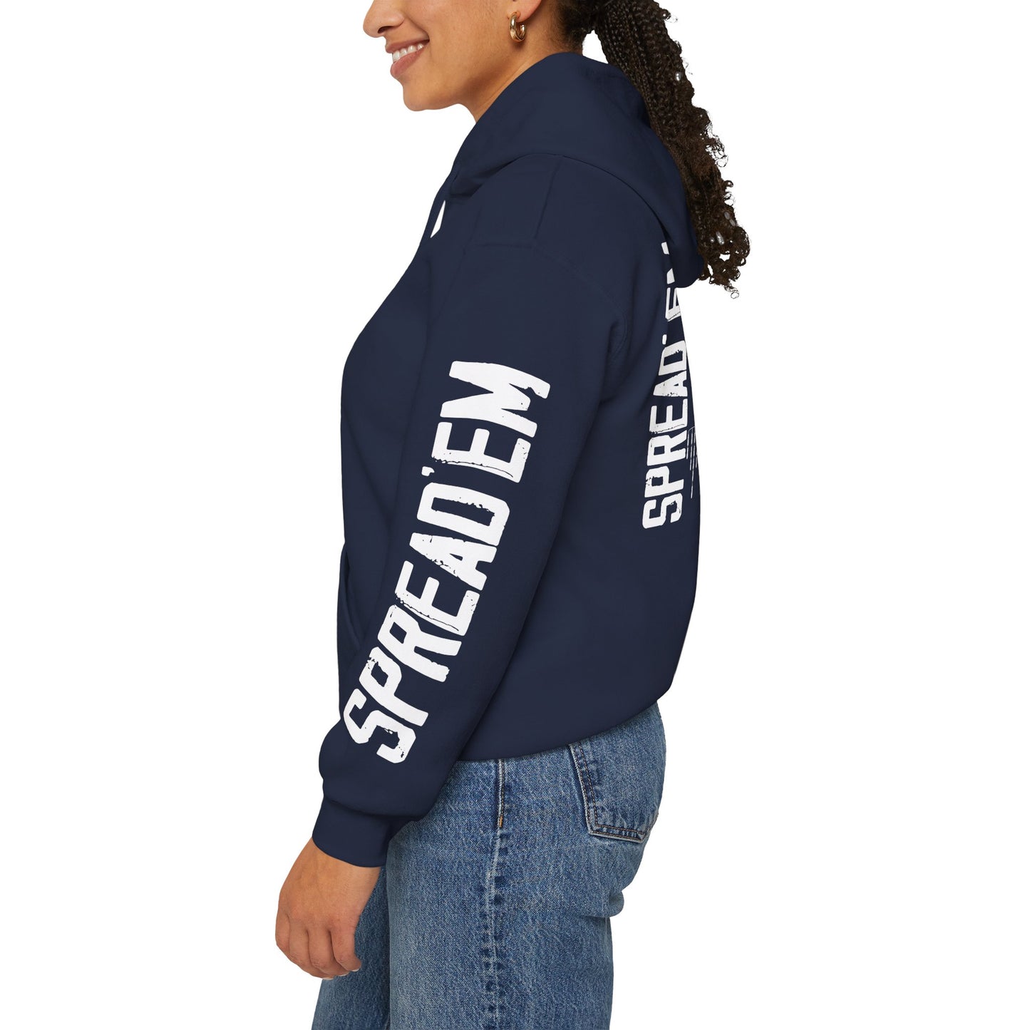 Tuna Fish Hoodie — 'SPREAD 'EM' Fishing Graphic Pullover