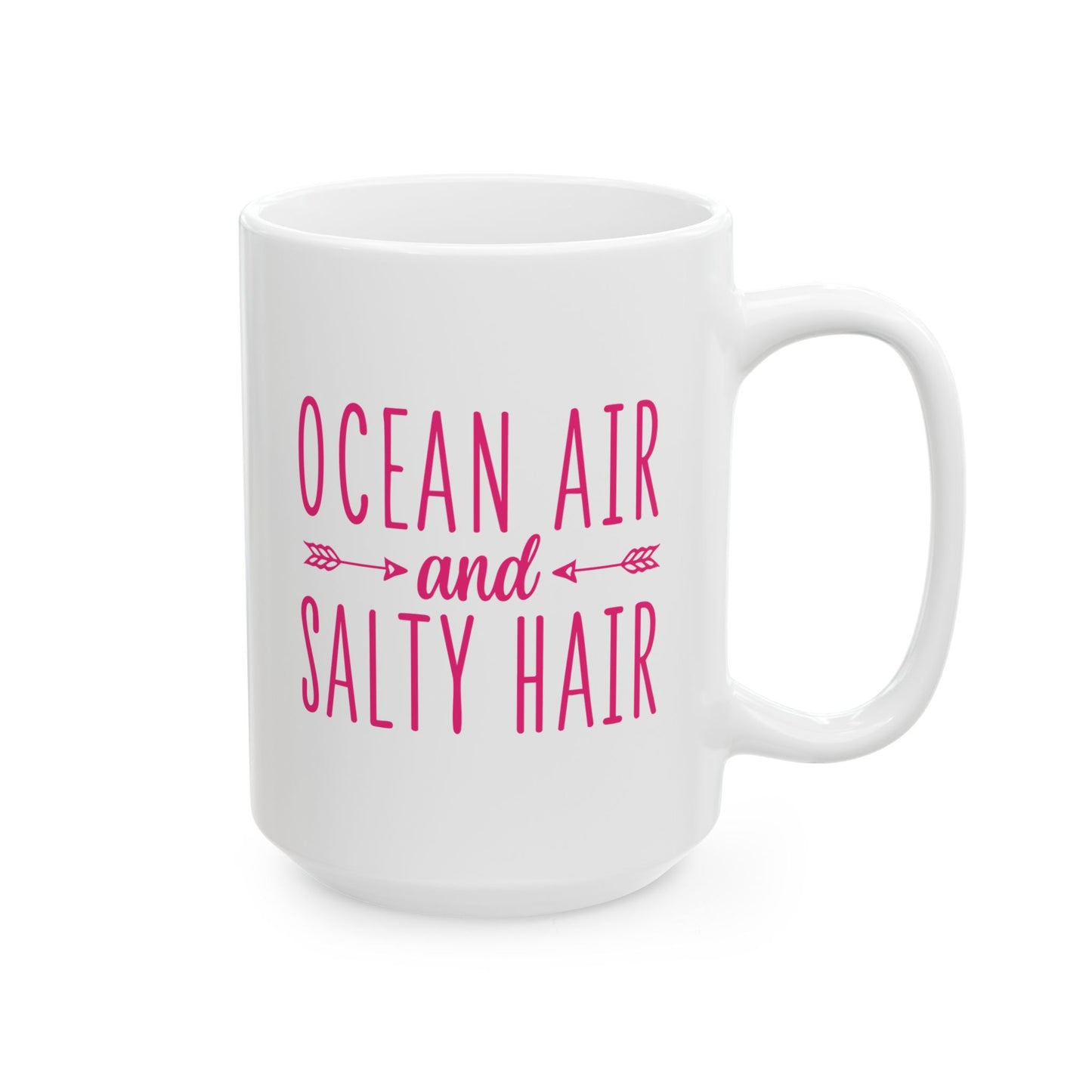 Beach Vibes Ceramic Mug - Ocean Air Salty Hair -