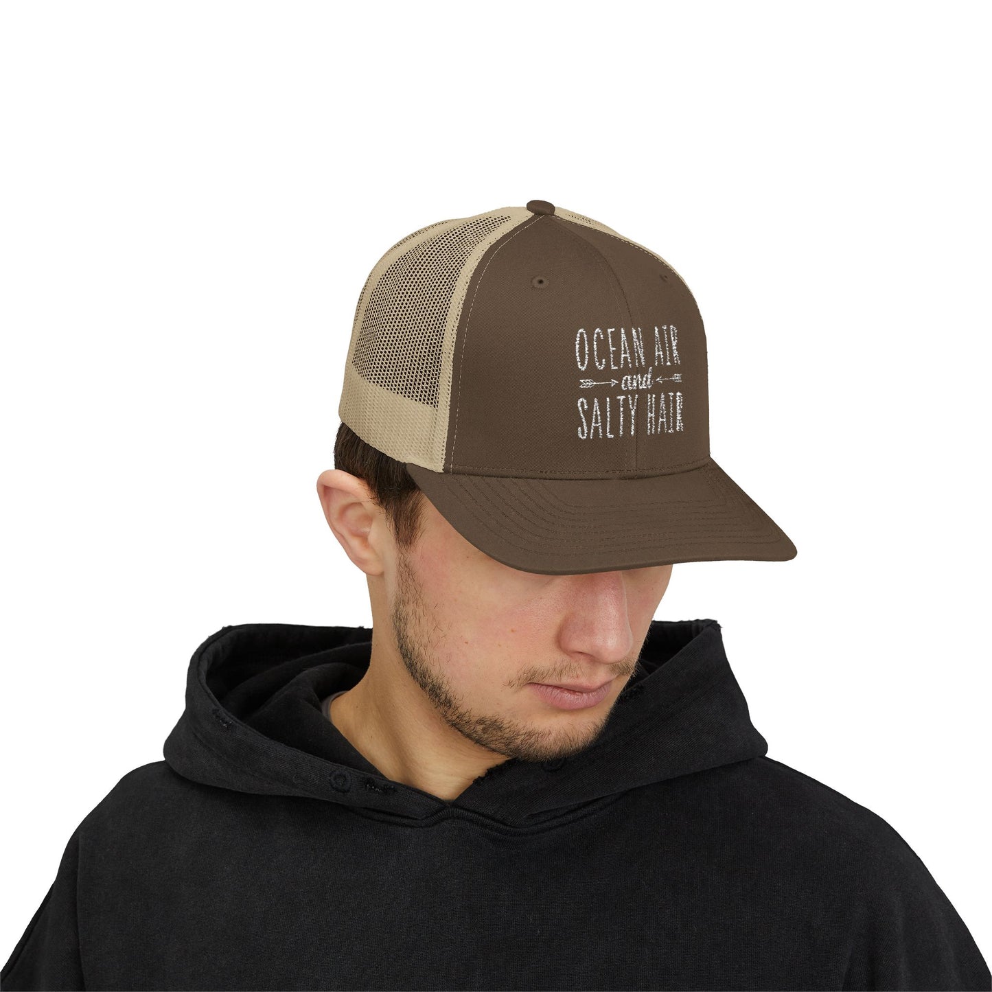 Snapback Trucker Cap -Ocean Air & Salty Hair-