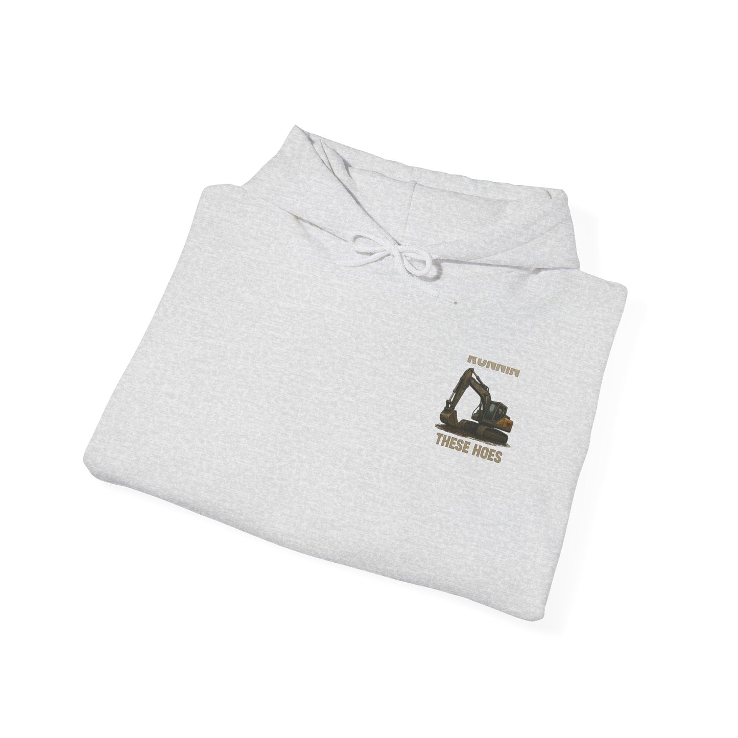 Running These Hoes Excavator Hoodie | Construction Graphic Hooded Sweatshirt