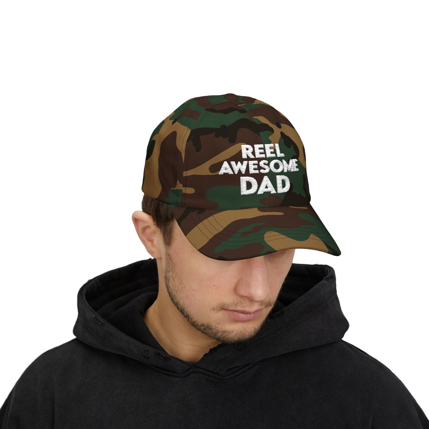Reel Awesome Dad Cap - Perfect Gift for Dad, Casual Wear, Outdoor Activities, Birthday, Dad's Day