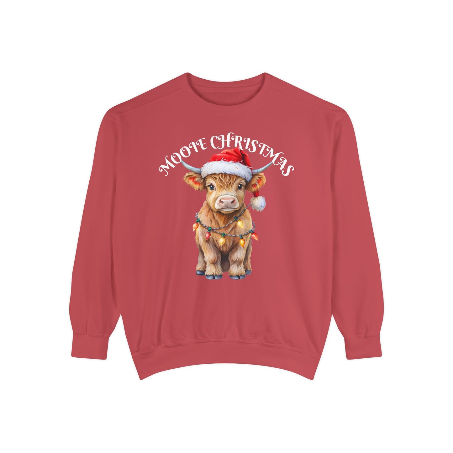 Christmas Cow Sweatshirt — "Mooie Christmas" Cute Holiday Crewneck
