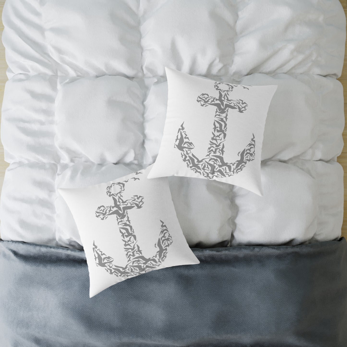 Nautical Anchor Throw Pillow