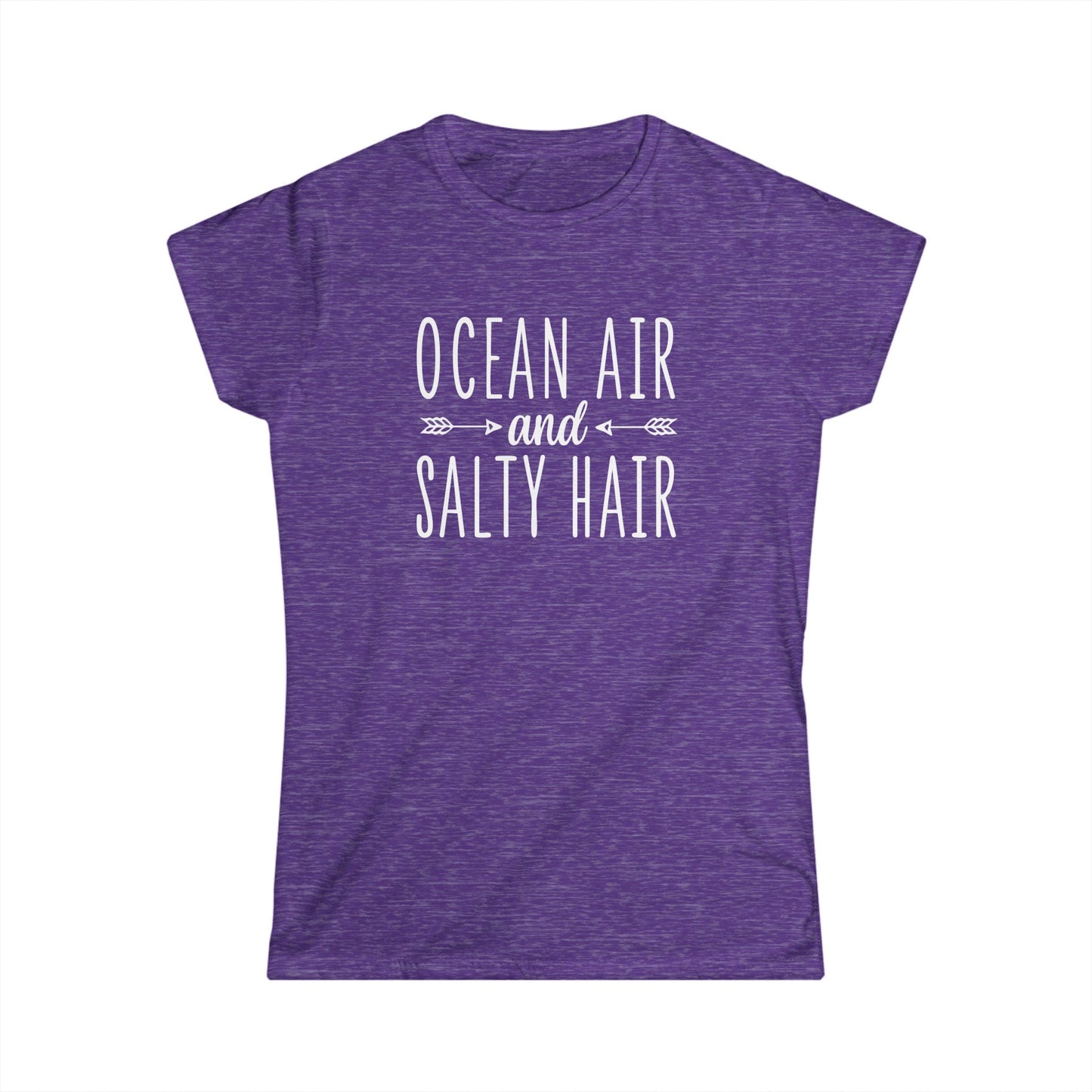 Women's Softstyle Tee Ocean Air and Salty Hair