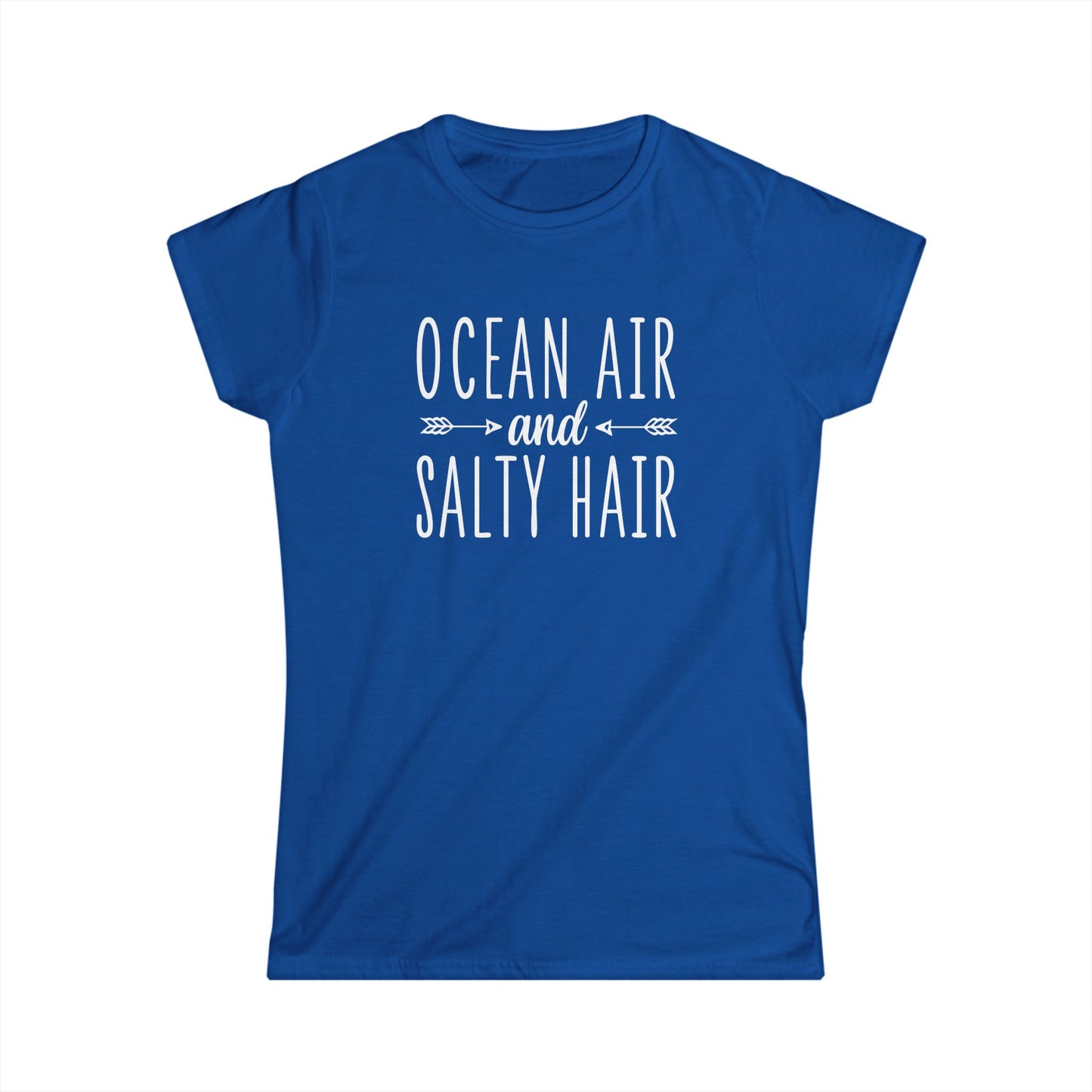 Women's Softstyle Tee Ocean Air and Salty Hair
