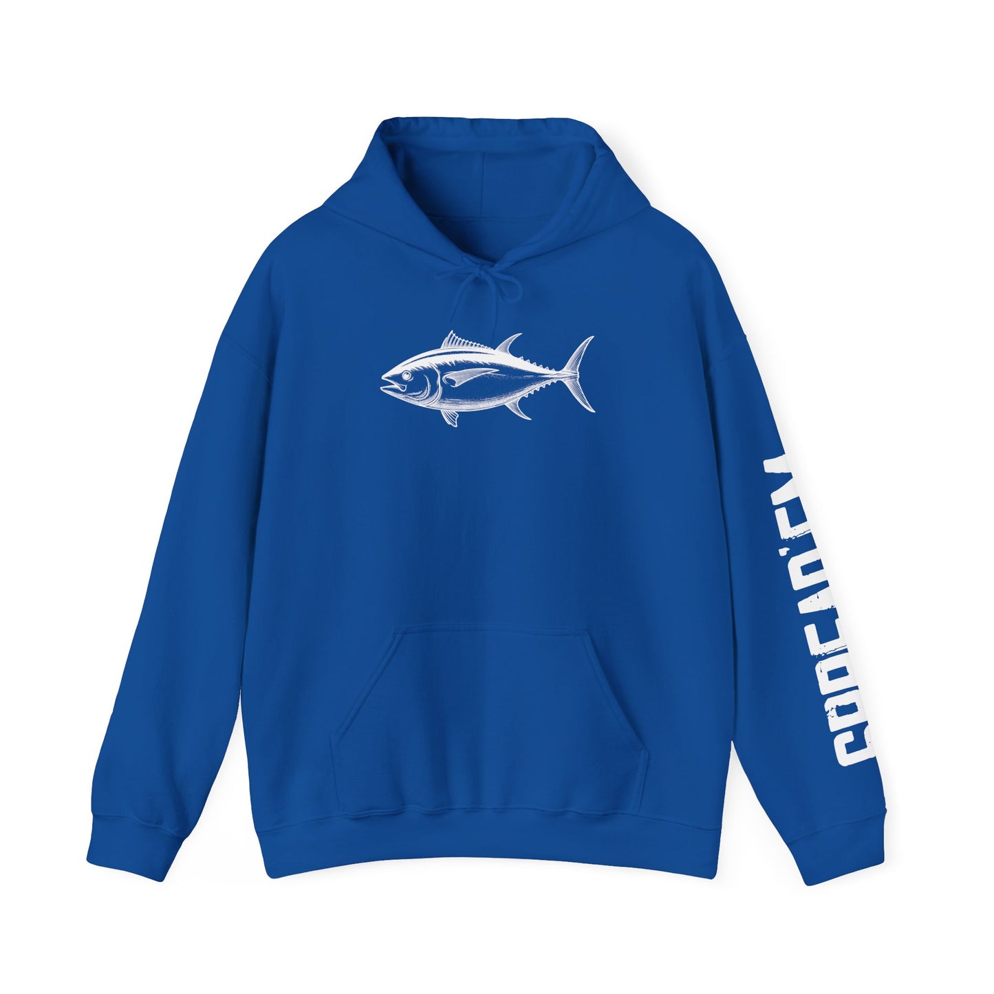 Tuna Fish Hoodie — 'SPREAD 'EM' Fishing Graphic Pullover