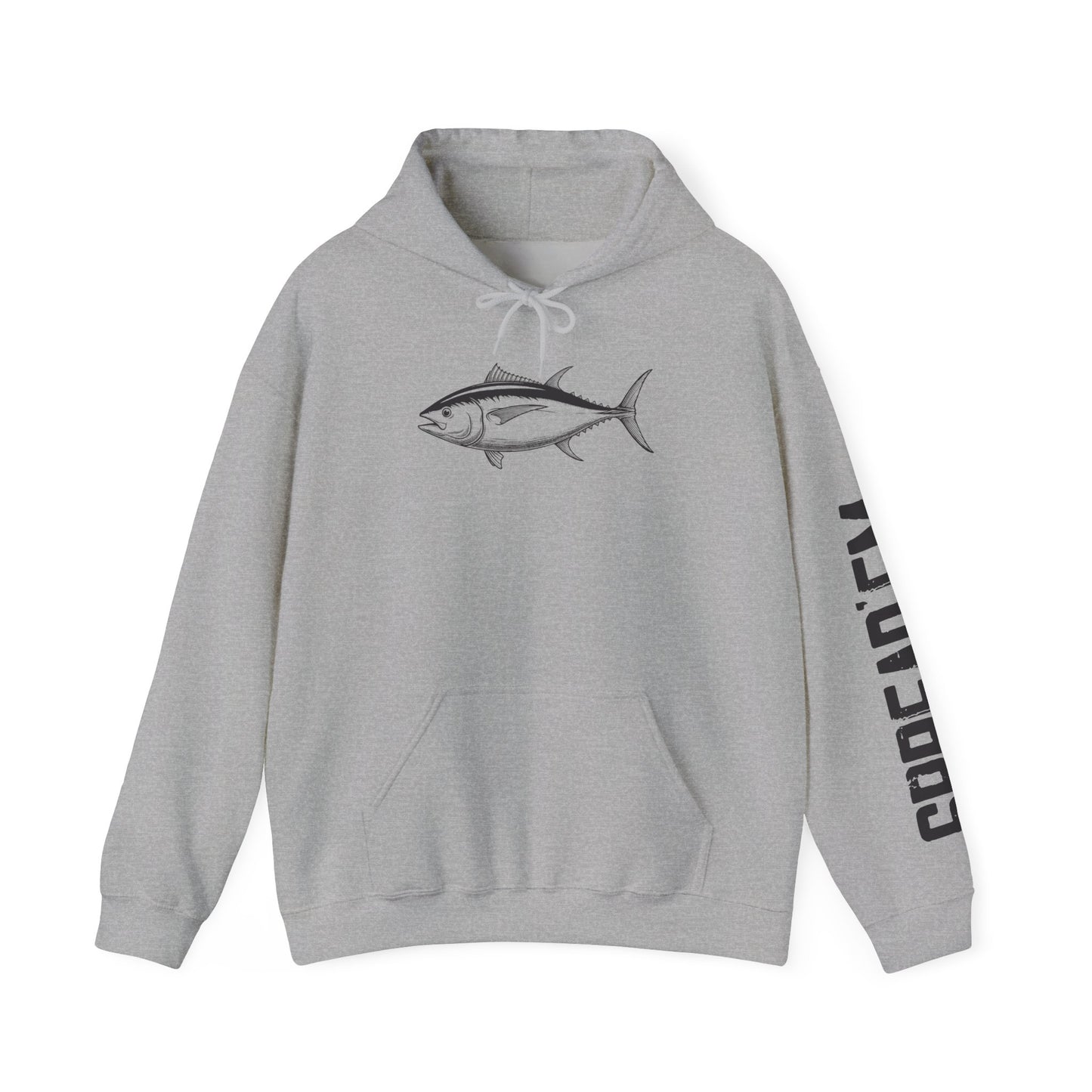 Tuna Fish Hoodie — 'SPREAD 'EM' Fishing Graphic Pullover
