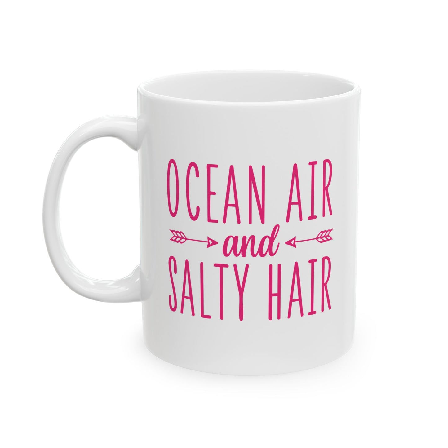 Beach Vibes Ceramic Mug - Ocean Air Salty Hair -