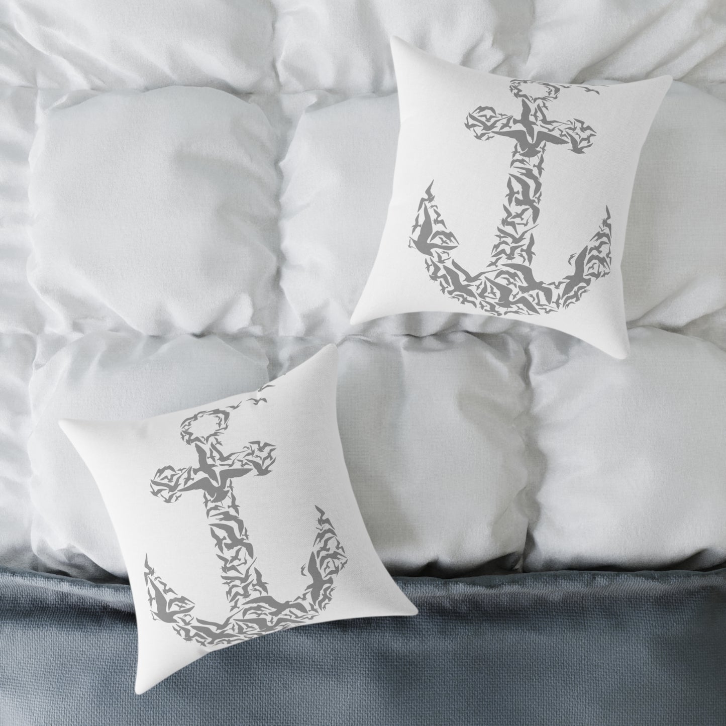 Nautical Anchor Throw Pillow