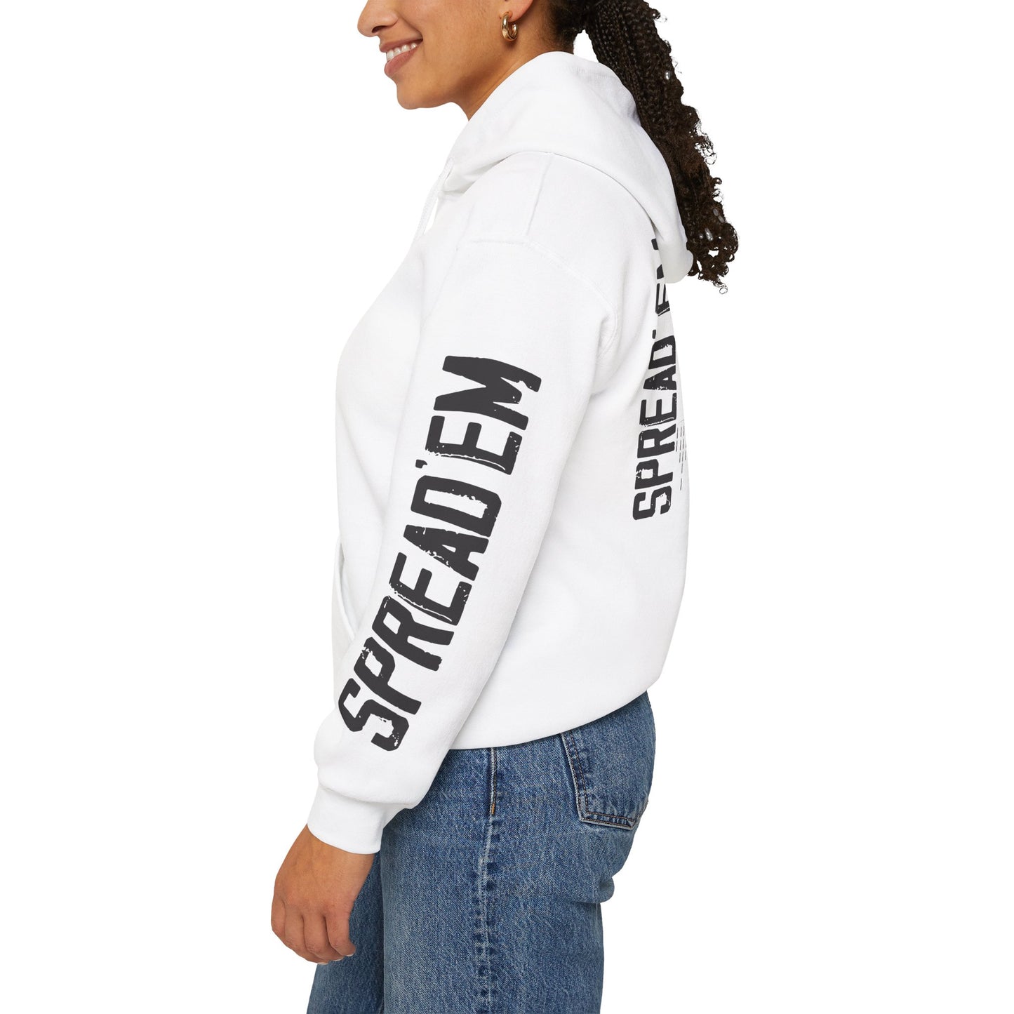 Tuna Fish Hoodie — 'SPREAD 'EM' Fishing Graphic Pullover