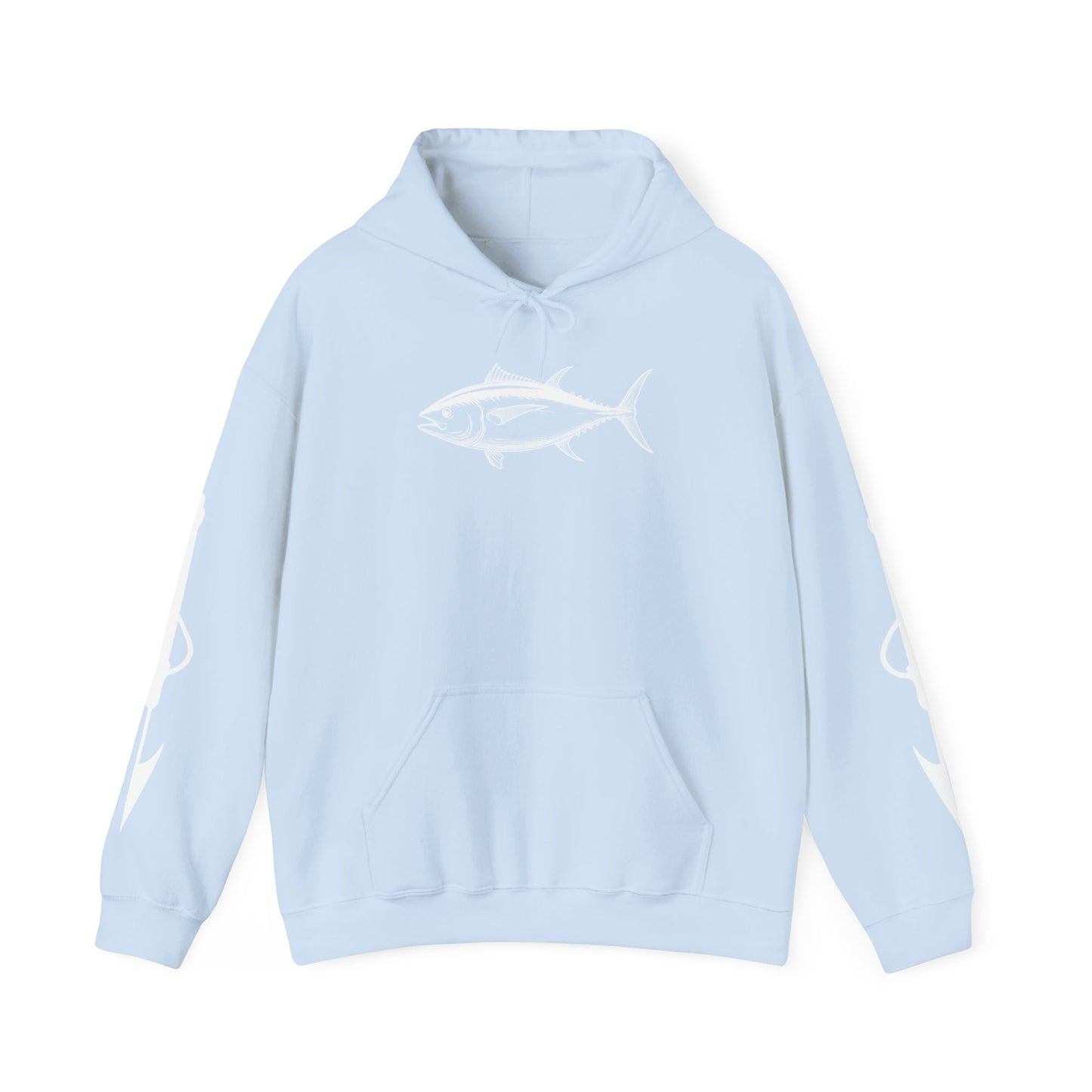 Vintage Tuna Illustration Fishing Hoodie