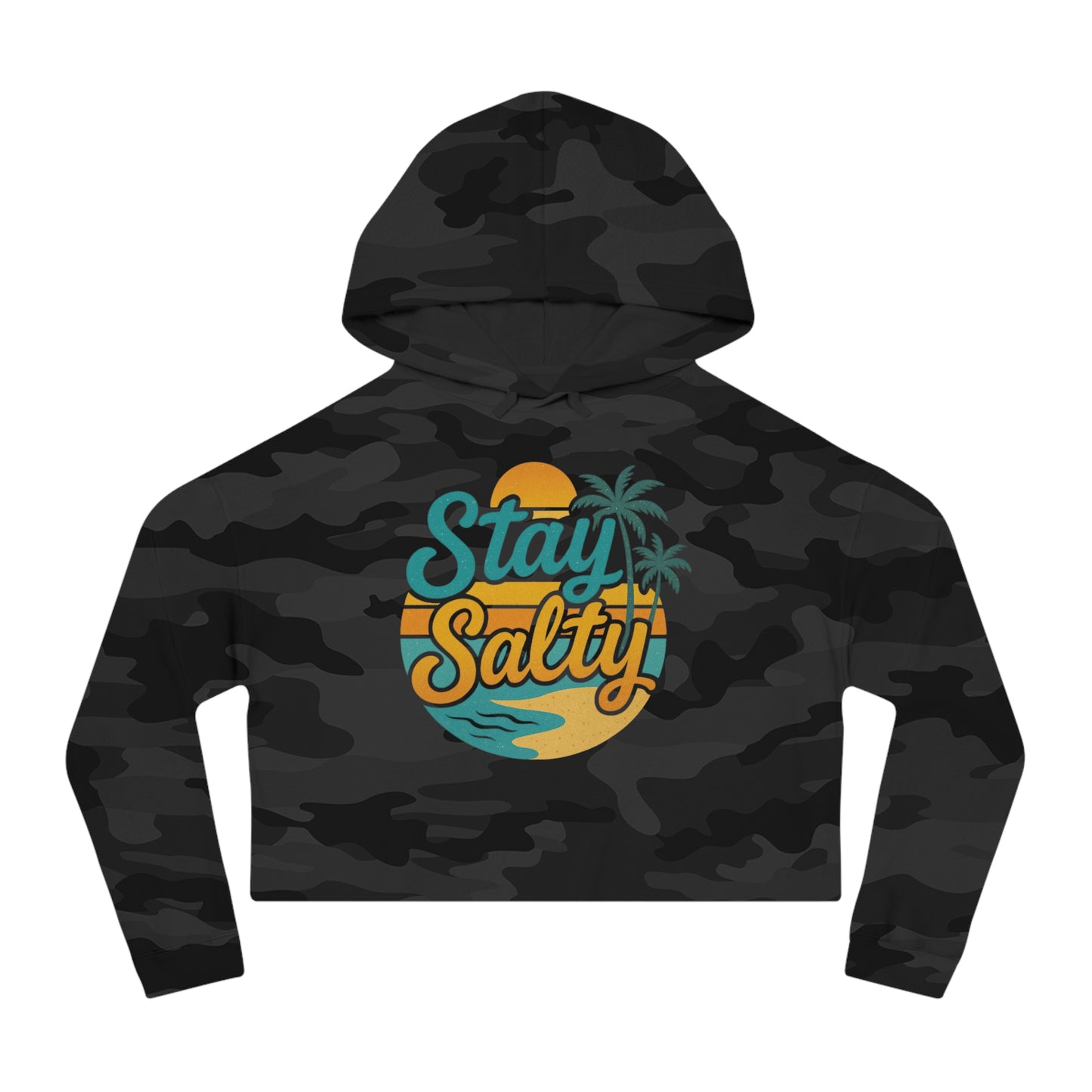 Women’s Cropped Hooded Sweatshirt - Stay Salty -
