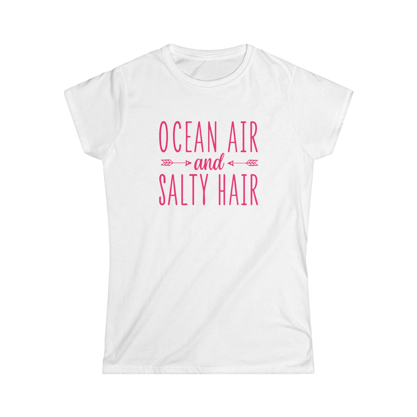 Women's Softstyle Tee Ocean Air and Salty Hair
