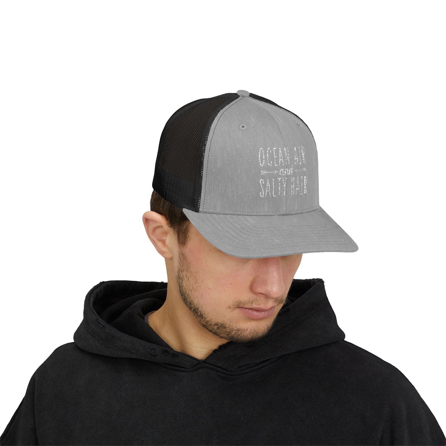 Snapback Trucker Cap -Ocean Air & Salty Hair-