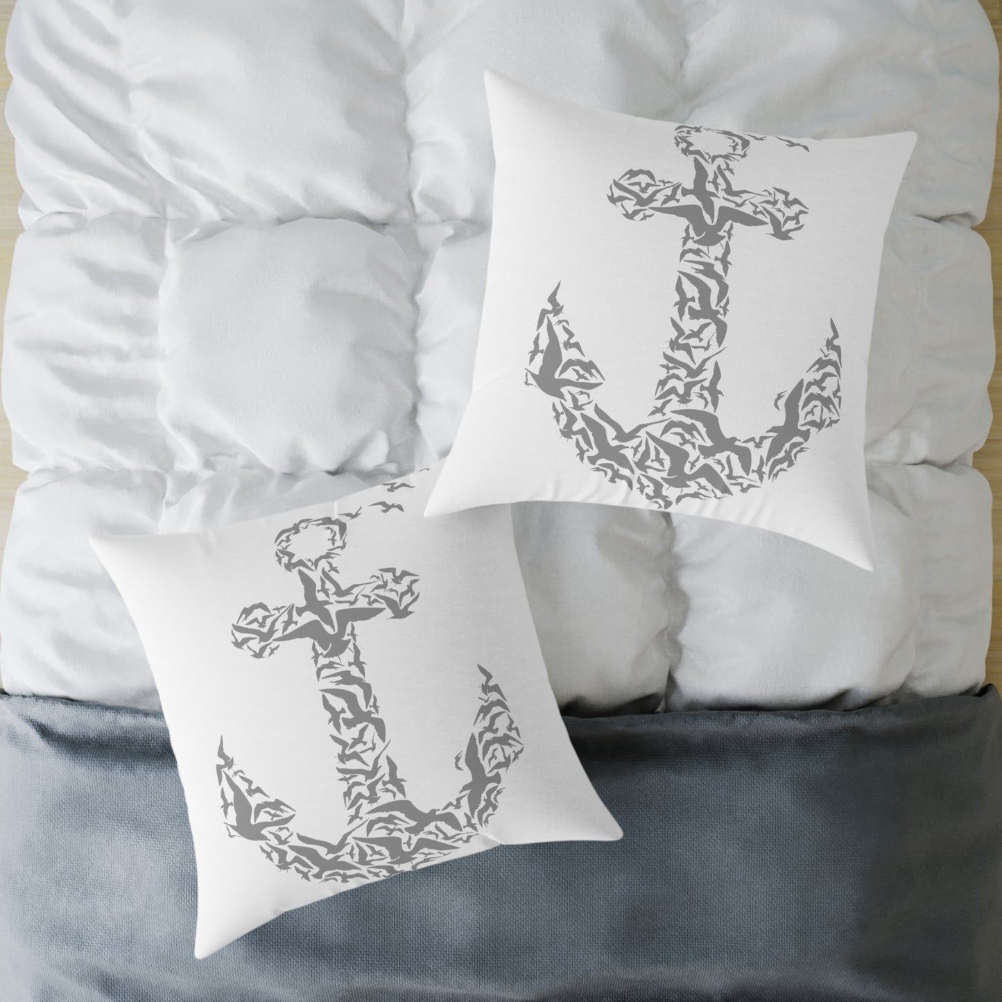 Nautical Anchor Throw Pillow