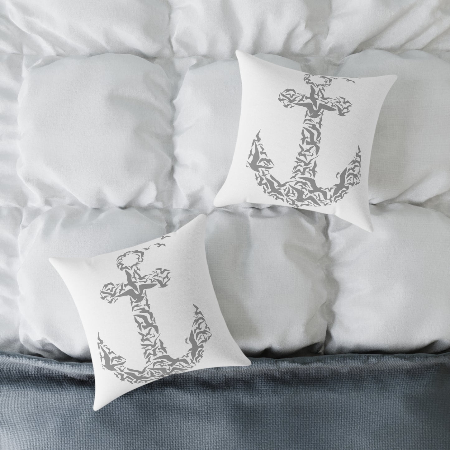 Nautical Anchor Throw Pillow