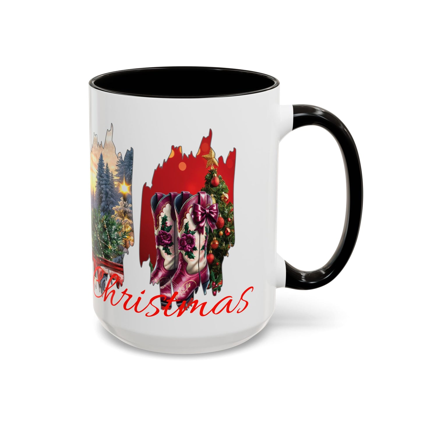 Christmas Collage Mug Highland cow (11oz/15oz)