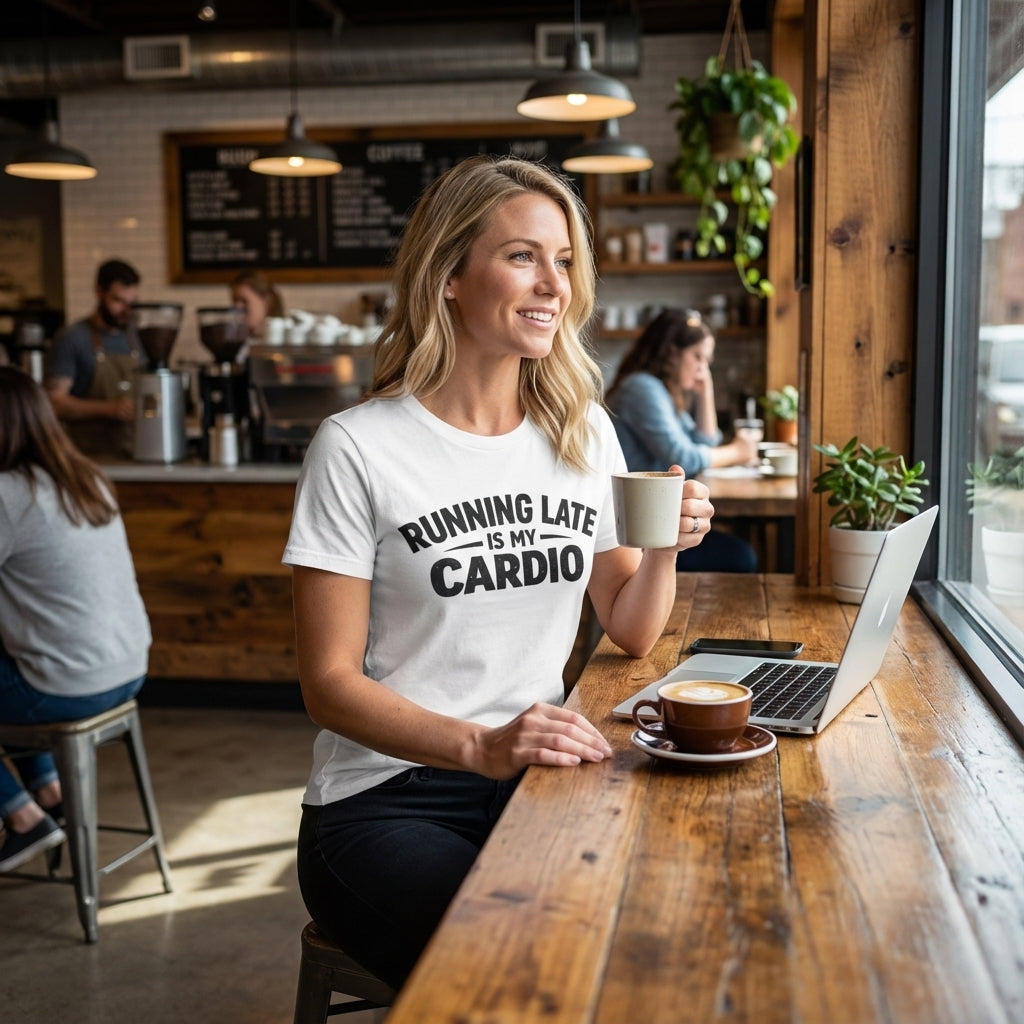 Running Late is my Cardio comfort colors shirt