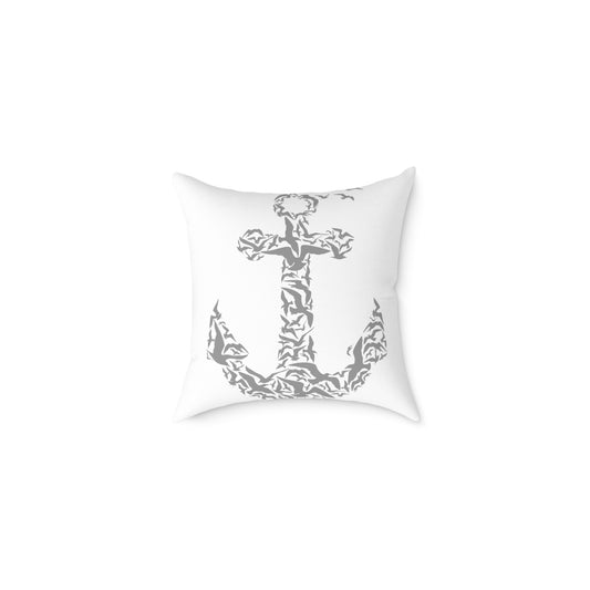 Nautical Anchor Throw Pillow