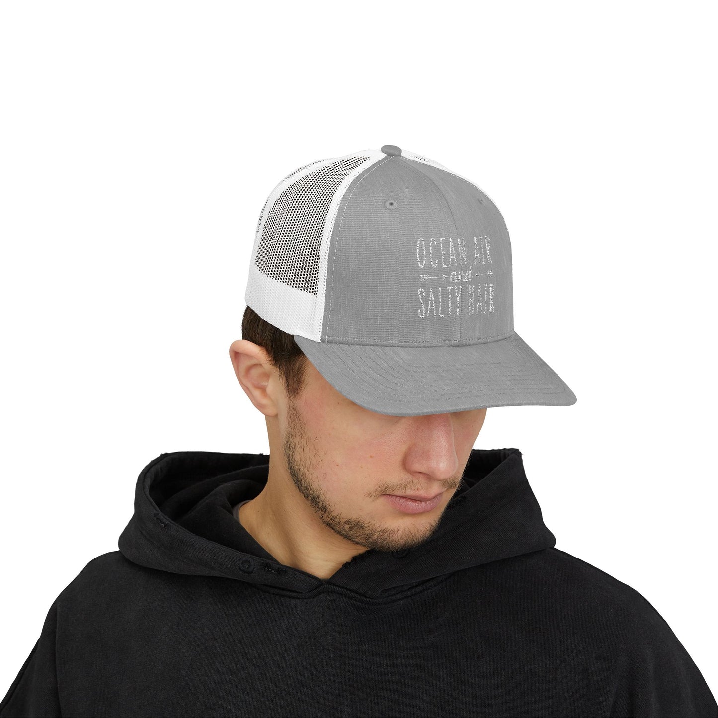 Snapback Trucker Cap -Ocean Air & Salty Hair-