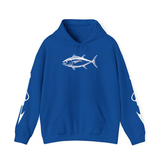 Vintage Tuna Illustration Fishing Hoodie