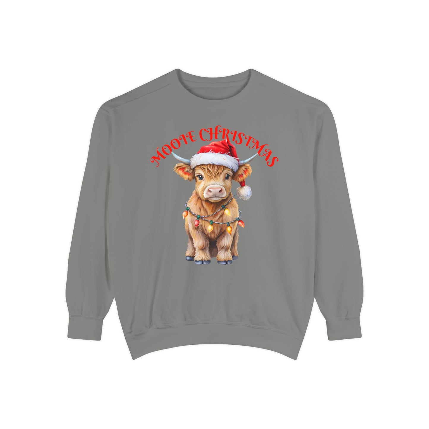 Christmas Cow Sweatshirt — "Mooie Christmas" Cute Holiday Crewneck