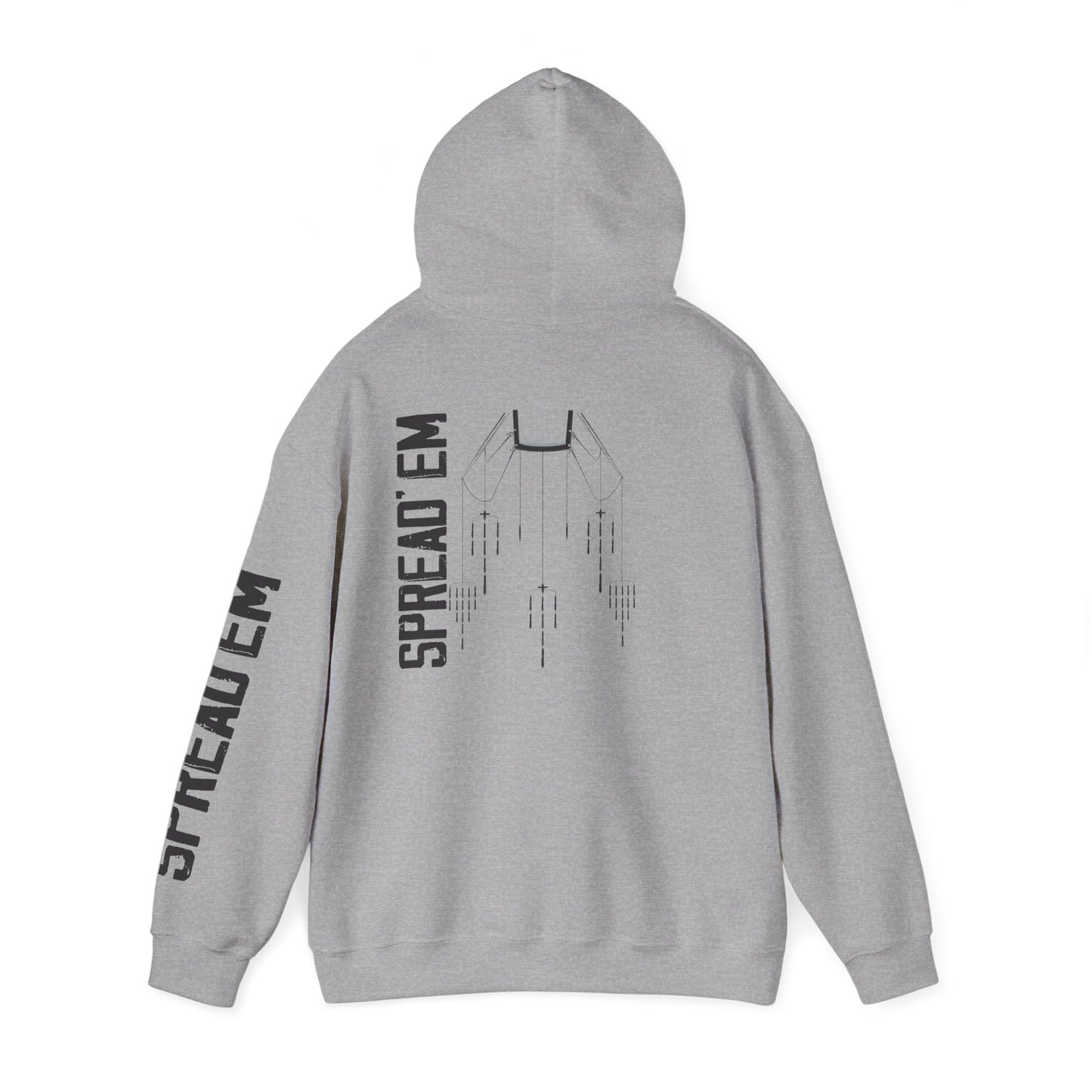 Tuna Fish Hoodie — 'SPREAD 'EM' Fishing Graphic Pullover