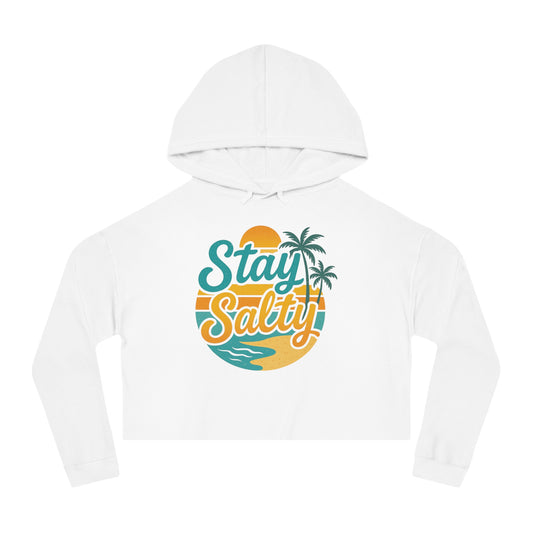 Women’s Cropped Hooded Sweatshirt - Stay Salty -