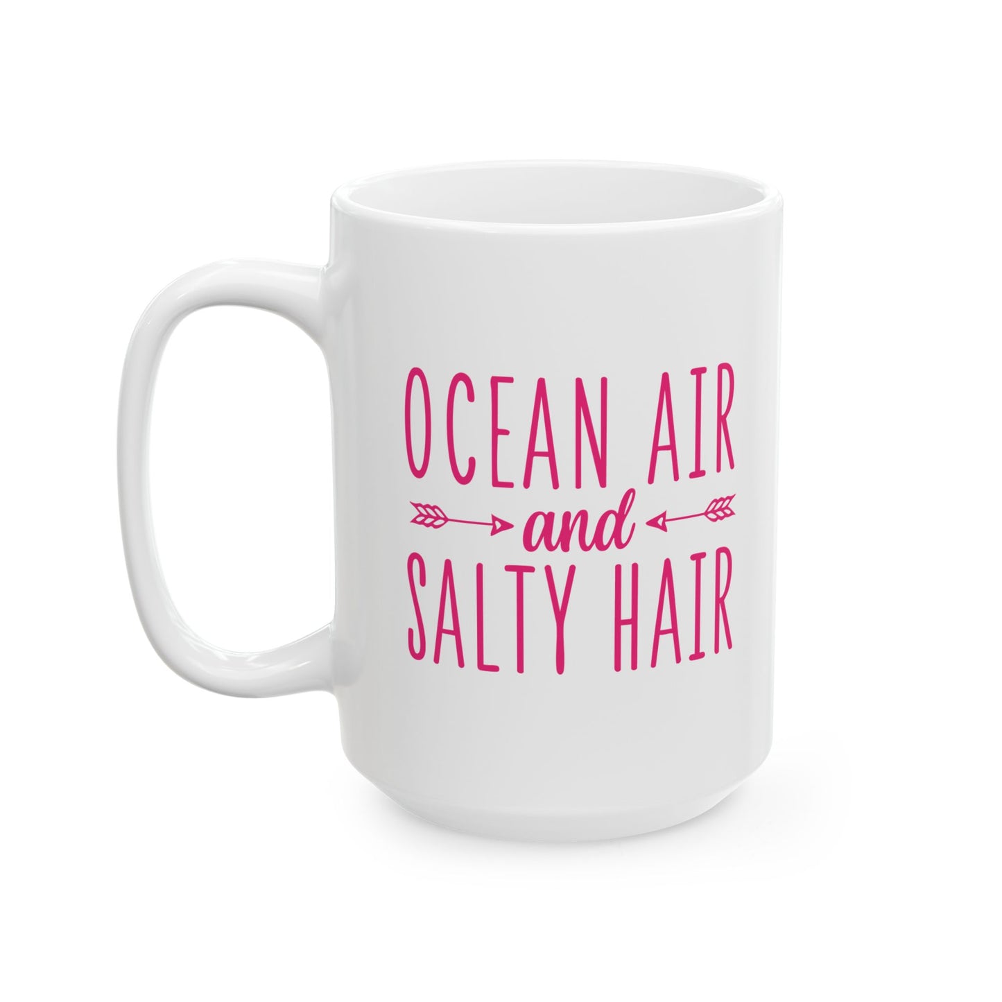 Beach Vibes Ceramic Mug - Ocean Air Salty Hair -