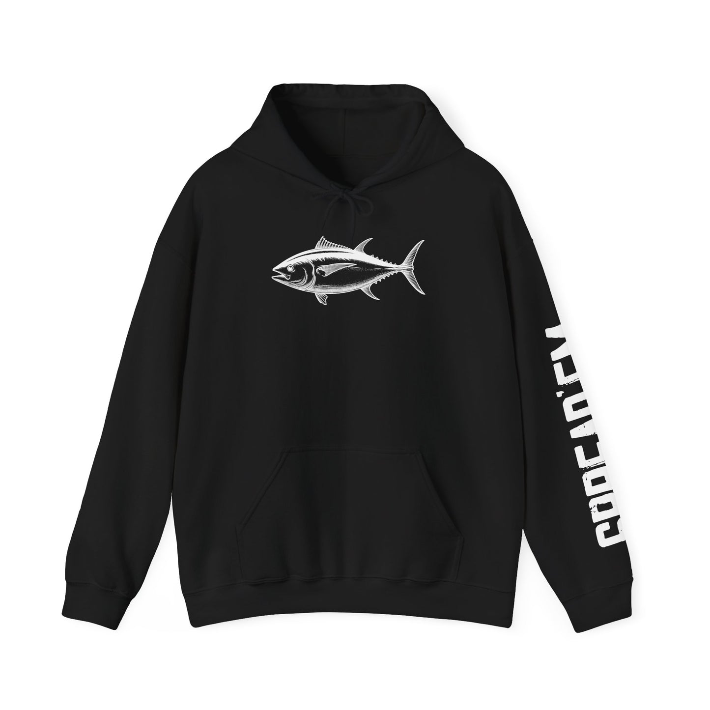 Tuna Fish Hoodie — 'SPREAD 'EM' Fishing Graphic Pullover