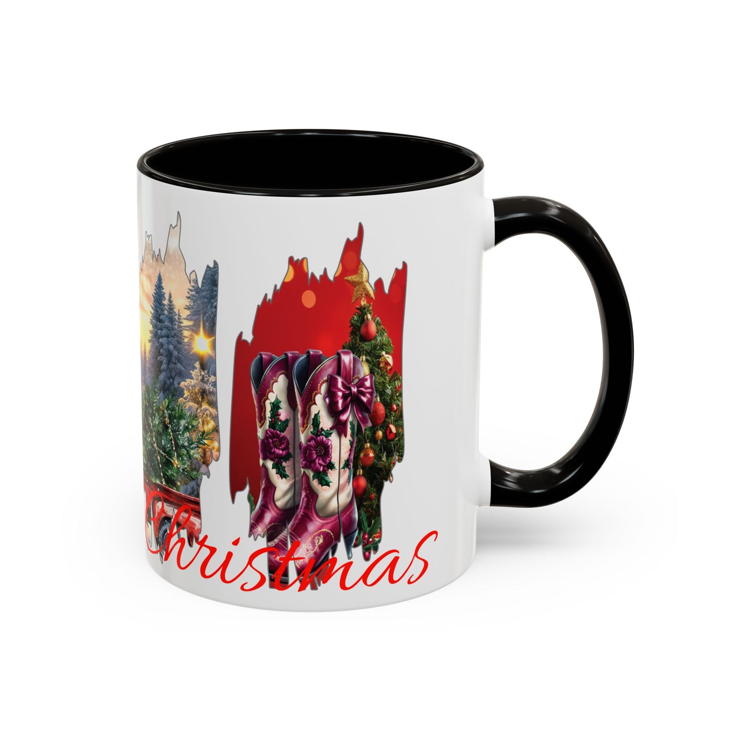 Christmas Collage Mug Highland cow (11oz/15oz)
