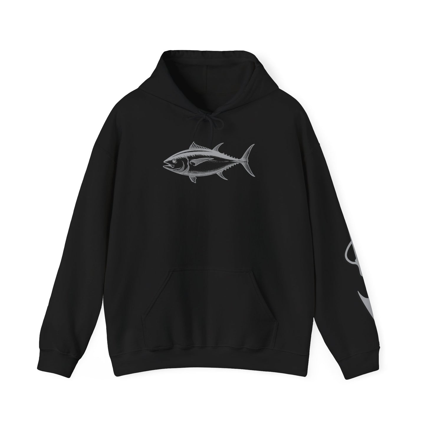 Vintage Tuna Illustration Fishing Hoodie