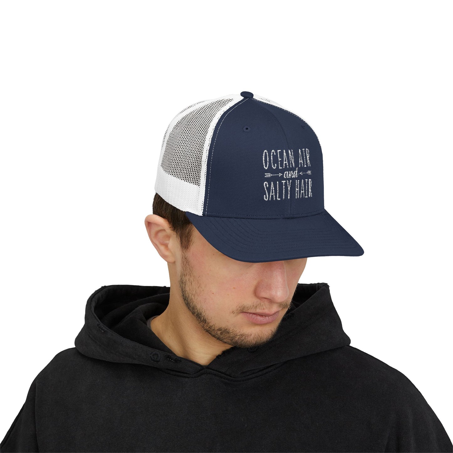 Snapback Trucker Cap -Ocean Air & Salty Hair-