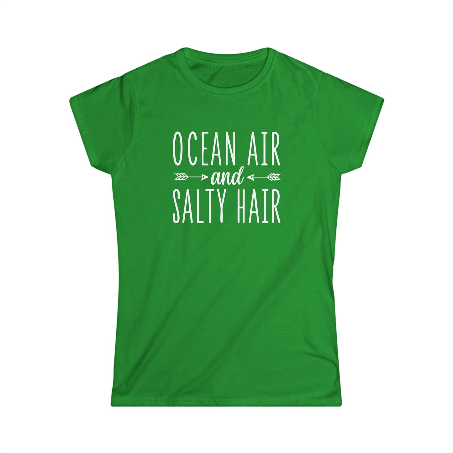 Women's Softstyle Tee Ocean Air and Salty Hair