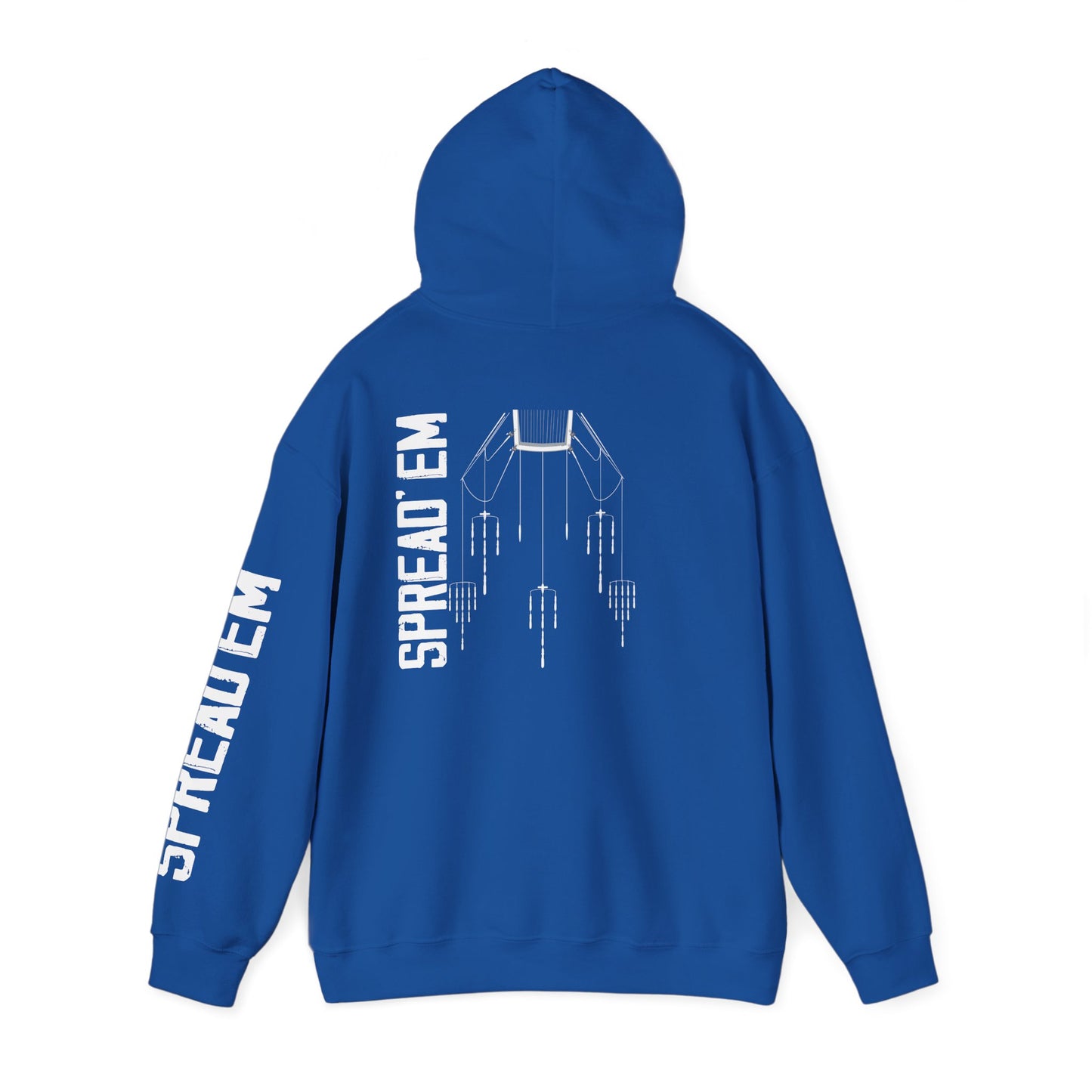 Tuna Fish Hoodie — 'SPREAD 'EM' Fishing Graphic Pullover