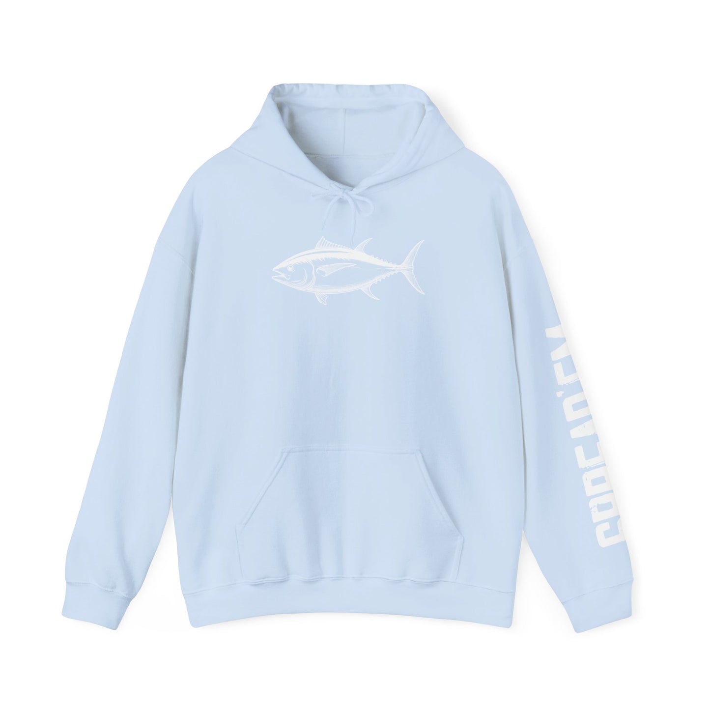 Tuna Fish Hoodie — 'SPREAD 'EM' Fishing Graphic Pullover
