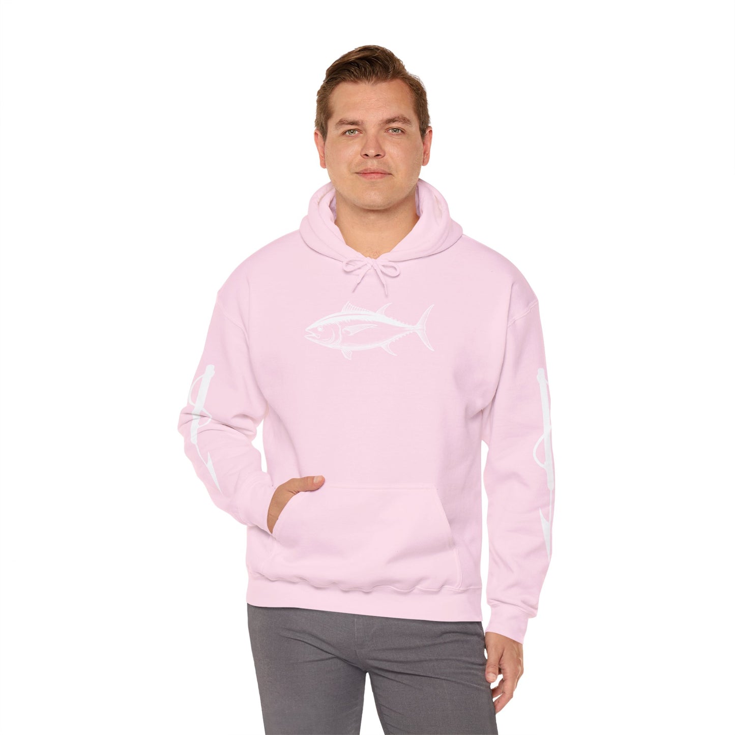 Vintage Tuna Illustration Fishing Hoodie