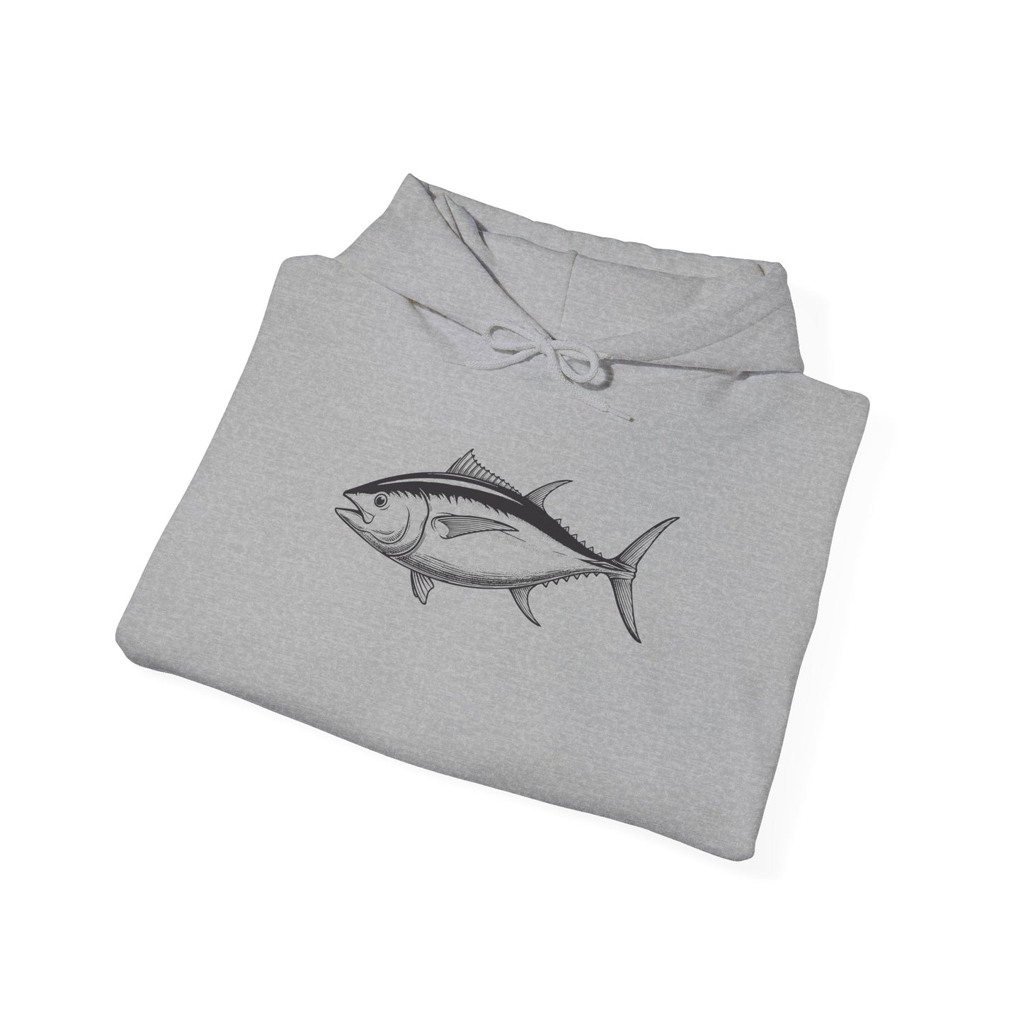 Vintage Tuna Illustration Fishing Hoodie