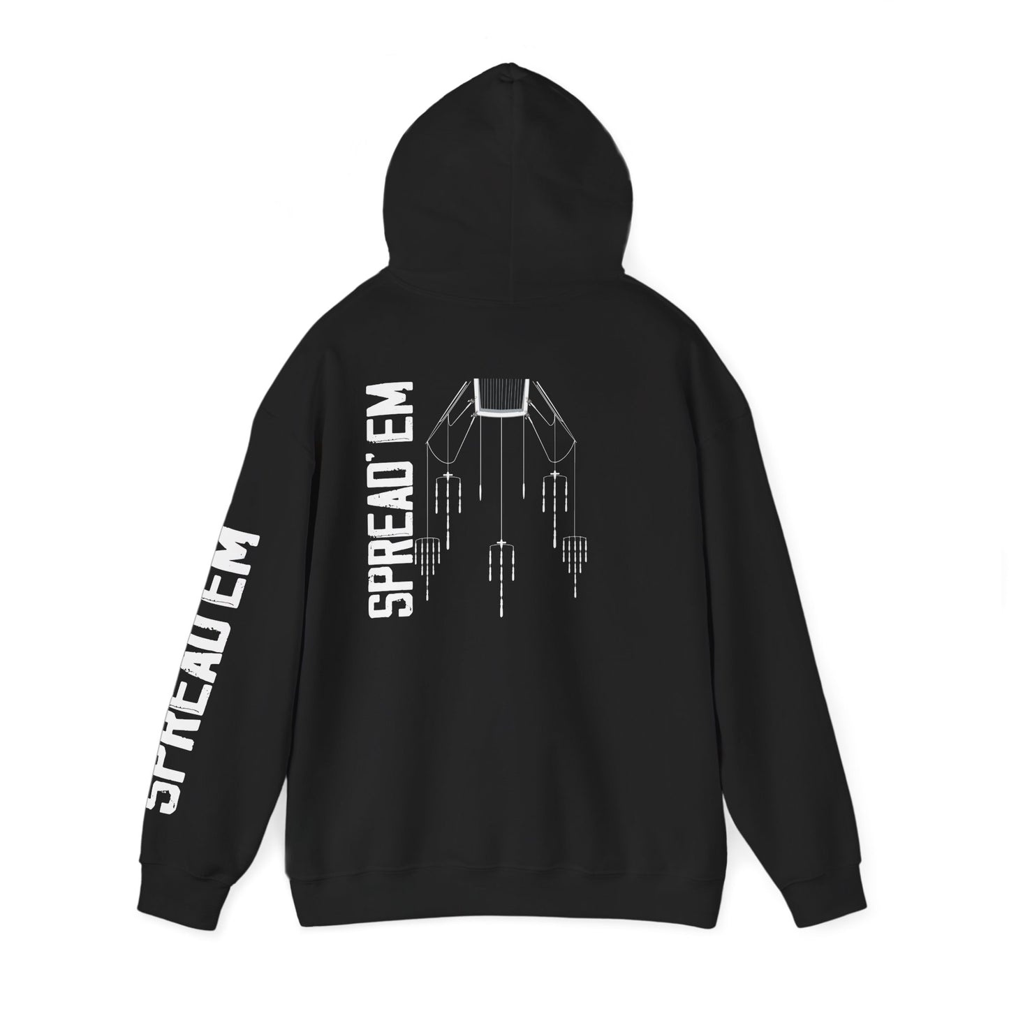 Tuna Fish Hoodie — 'SPREAD 'EM' Fishing Graphic Pullover